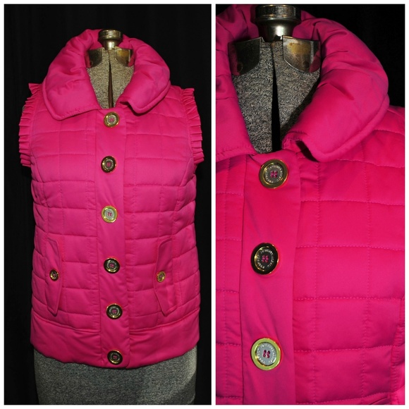Perfect by Carson Kressley Hot Pink Puffer Vest XS - Picture 1 of 8